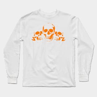 Three orange skulls Long Sleeve T-Shirt